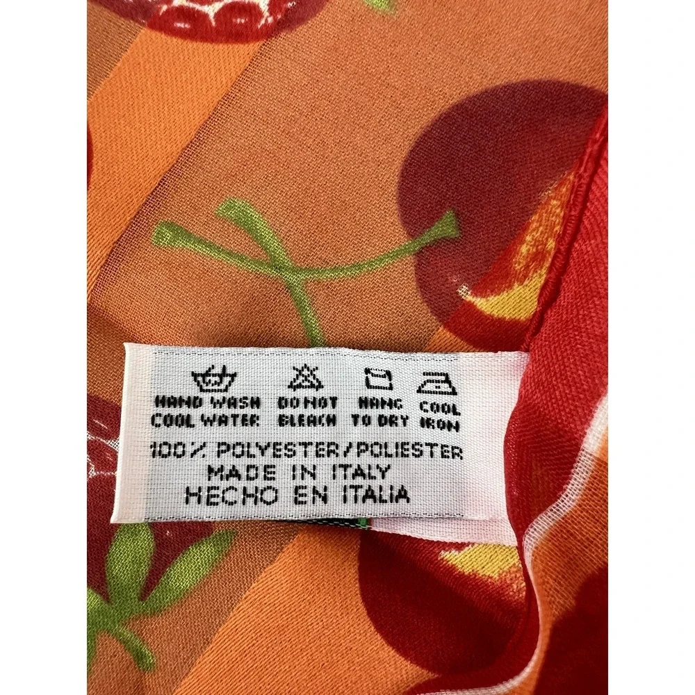 Simphony Scarfs‎ Made In Italy Polyester Strawberry & Cherry Print 20